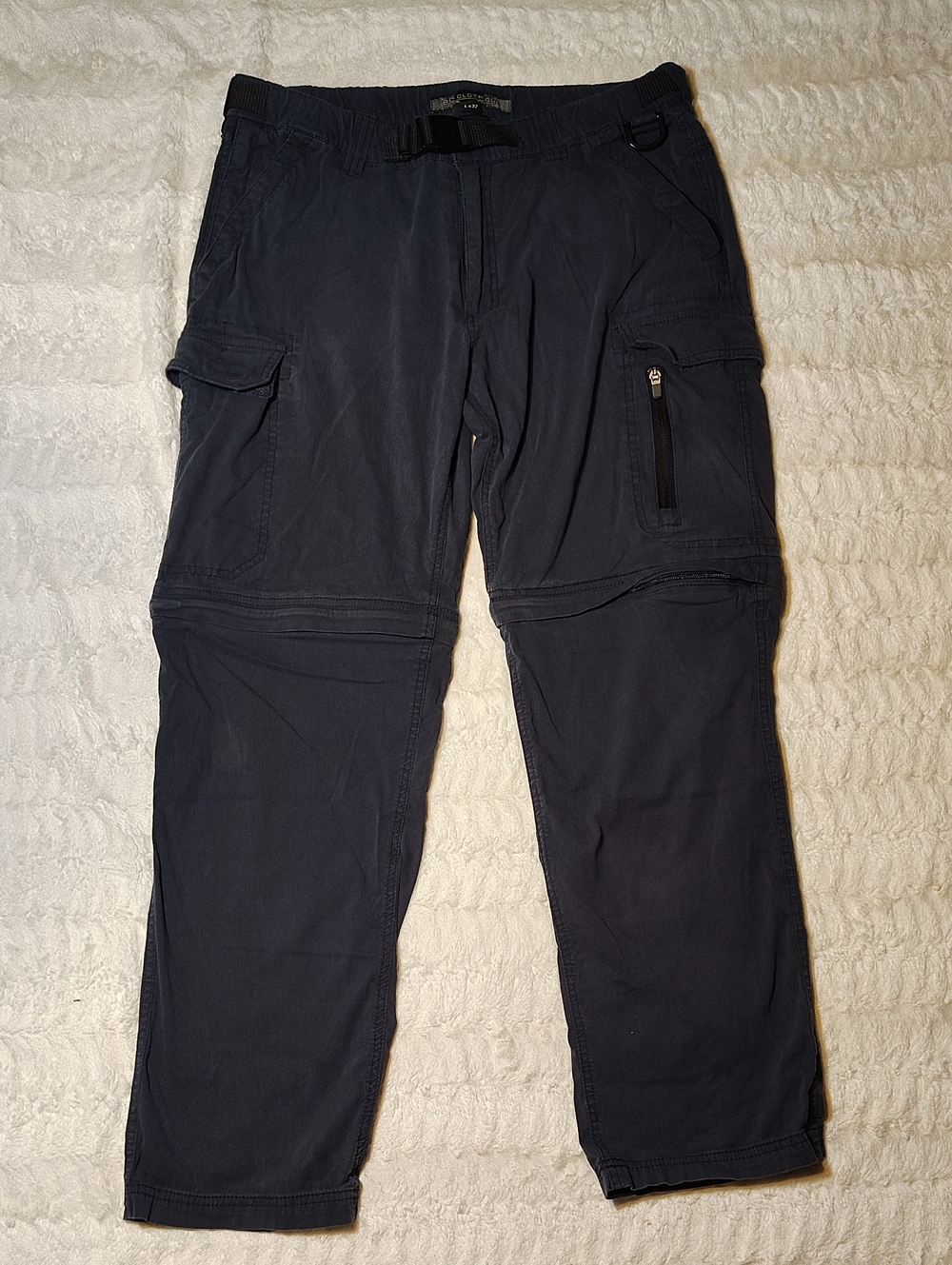 Men's Black Convertible Cargo Pants